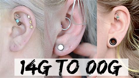 Dry your ears after 1 minute by rubbing them dry with a clean paper towel. . Ear stretching 14g